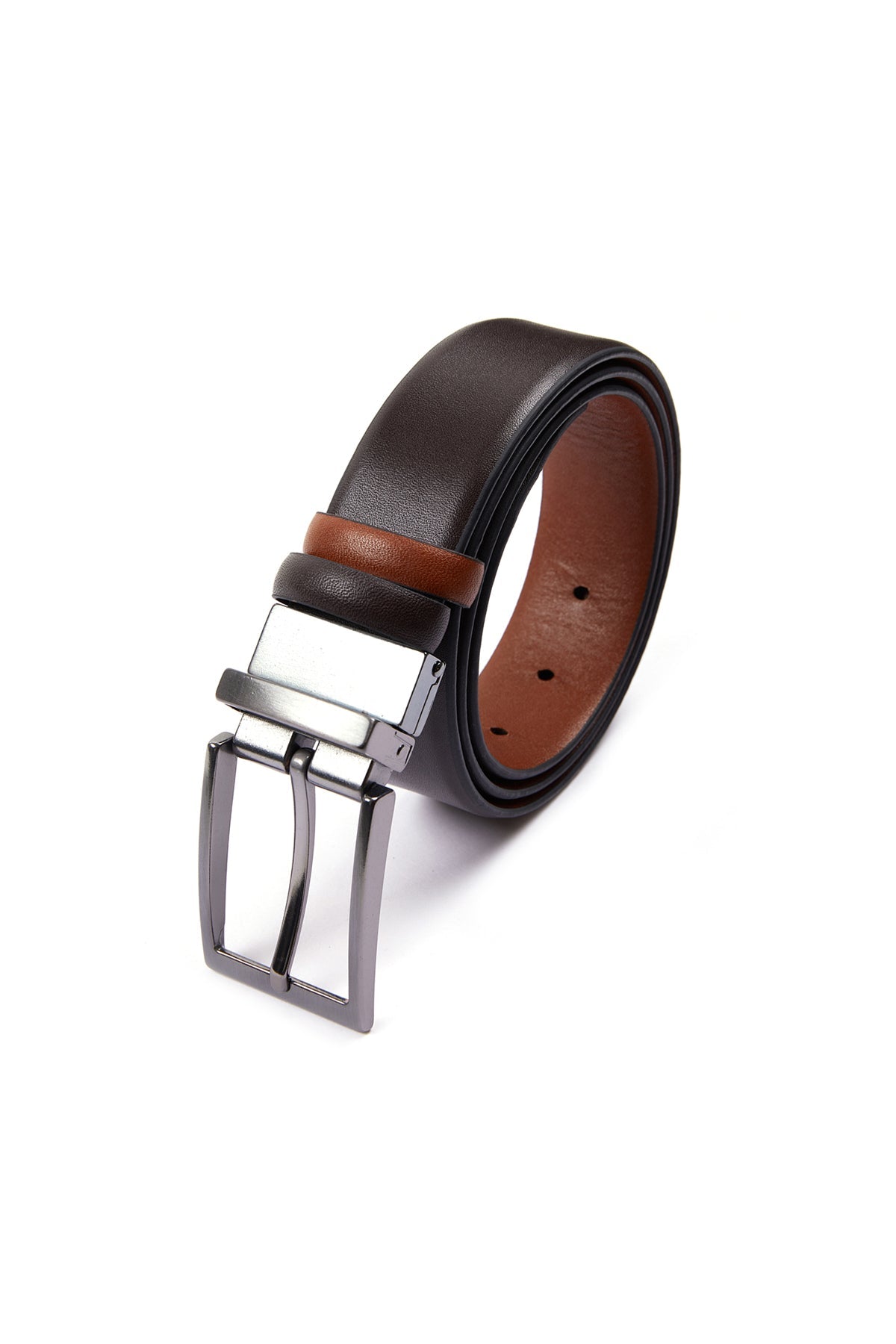 Classic Dark Tan - Brown Aniline Leather Belt - MIB