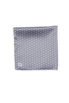 Classic Diagonal Dot Gray Pocket Square - MIB