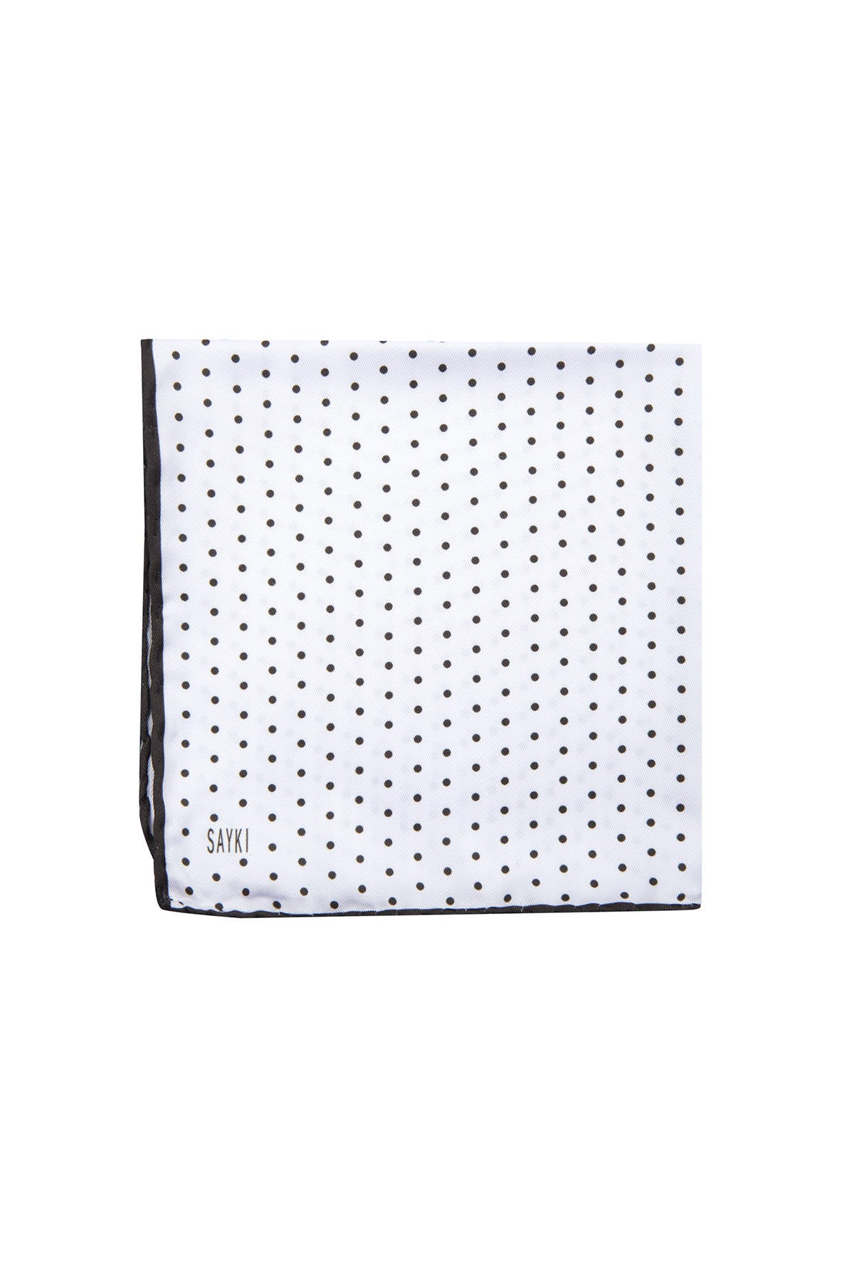 Classic Diagonal Dot White Pocket Square - MIB