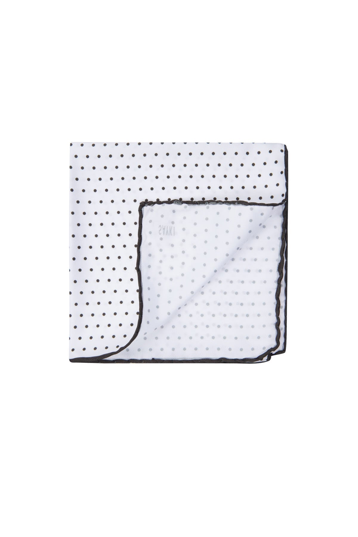 Classic Diagonal Dot White Pocket Square - MIB