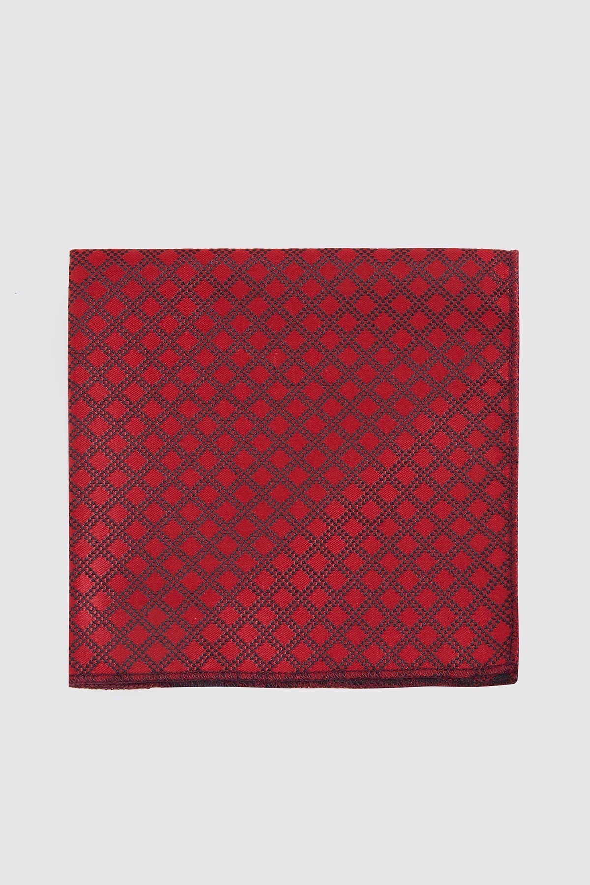 Classic Diamond Burgundy Pocket Square - MIB