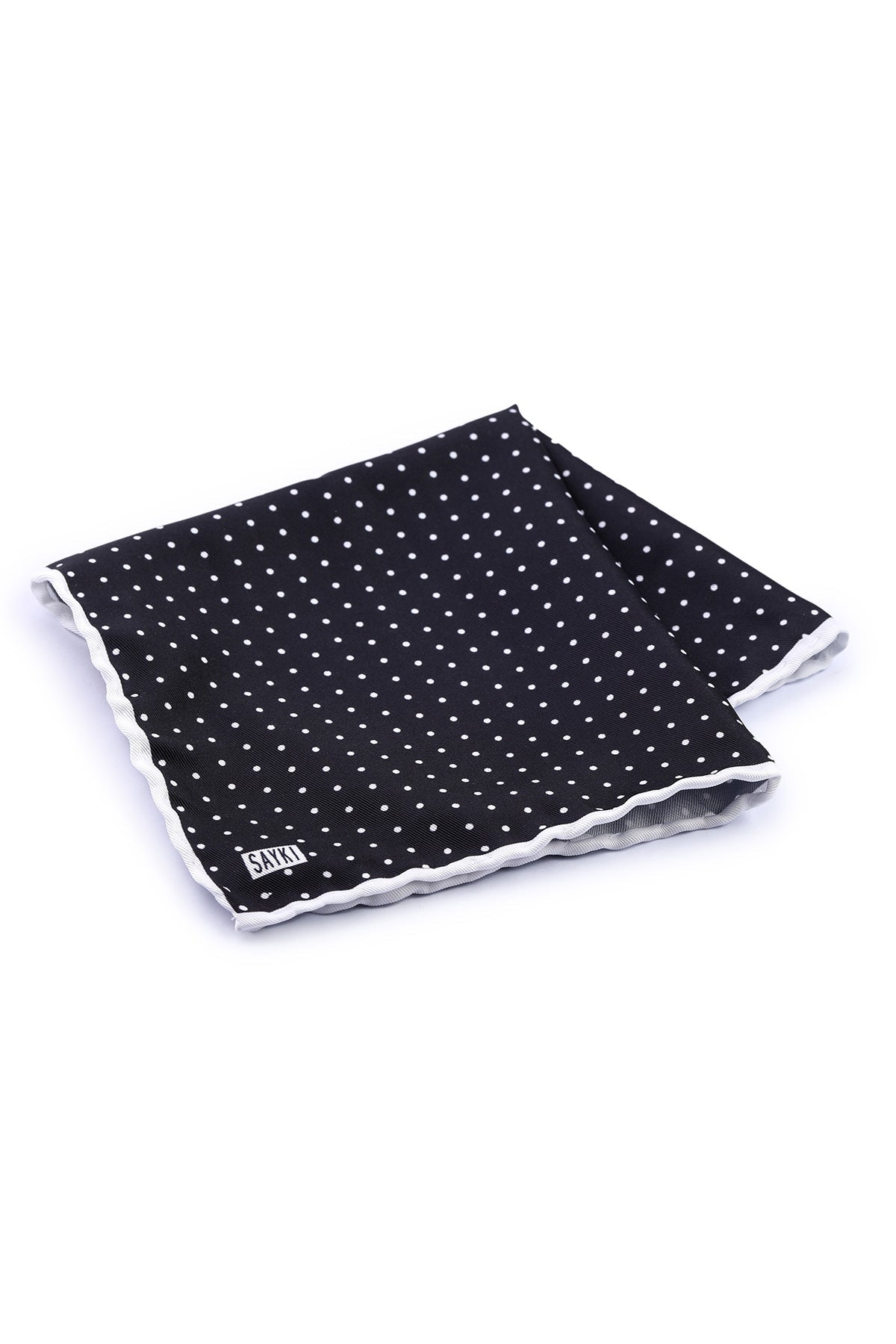 Classic Dot Black Pocket Square - MIB