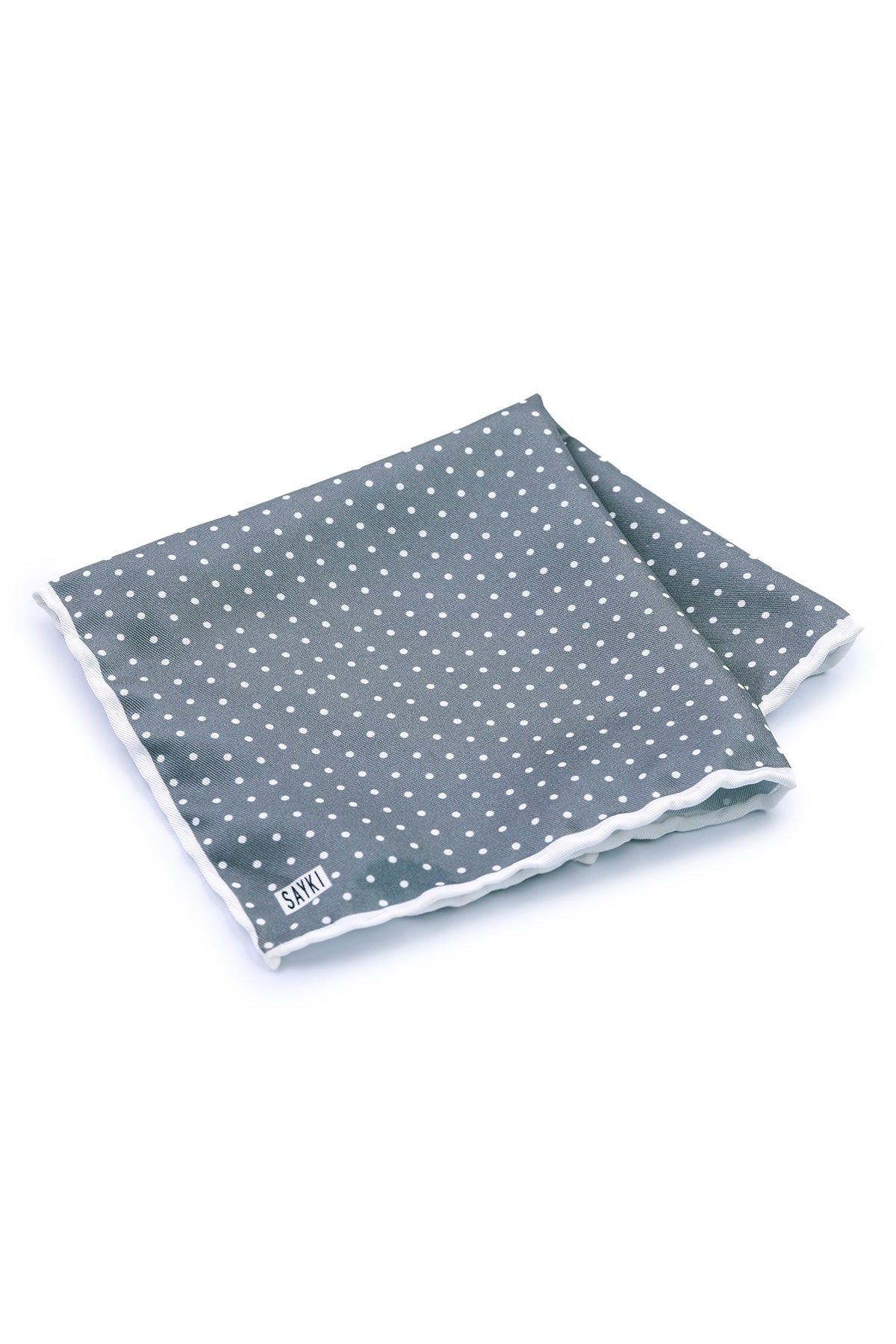 Classic Dot Gray Pocket Square - MIB