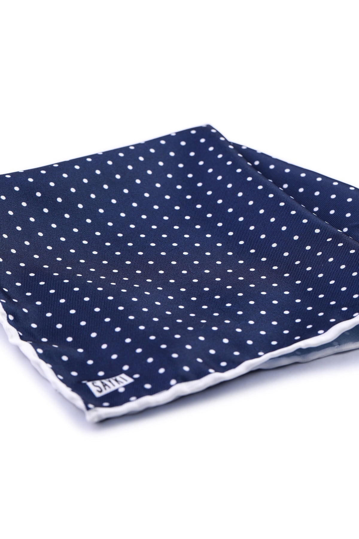 Classic Dot Light Navy Pocket Square - MIB