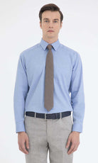 Classic Fit Cotton Blue Dress Shirt - MIB