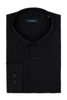 Classic Fit Long Sleeve Cotton Blend Black Dress Shirt - MIB