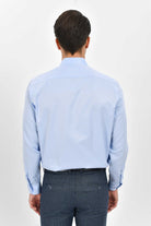 Classic Fit Long Sleeve Cotton Blend Blue Dress Shirt - MIB