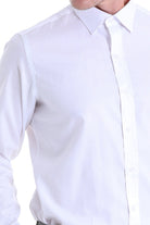 Classic Fit Long Sleeve Cotton White Dress Shirt - MIB