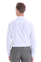 Classic Fit Long Sleeve Cotton White Dress Shirt - MIB