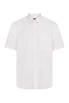 Classic Fit Short Sleeve Cotton Blend Pink Dress Shirt - MIB