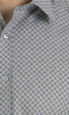 Classic Fit Short Sleeve Cotton Gray Dress Shirt - MIB