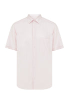 Classic Fit Short Sleeve Cotton Pink Dress Shirt - MIB