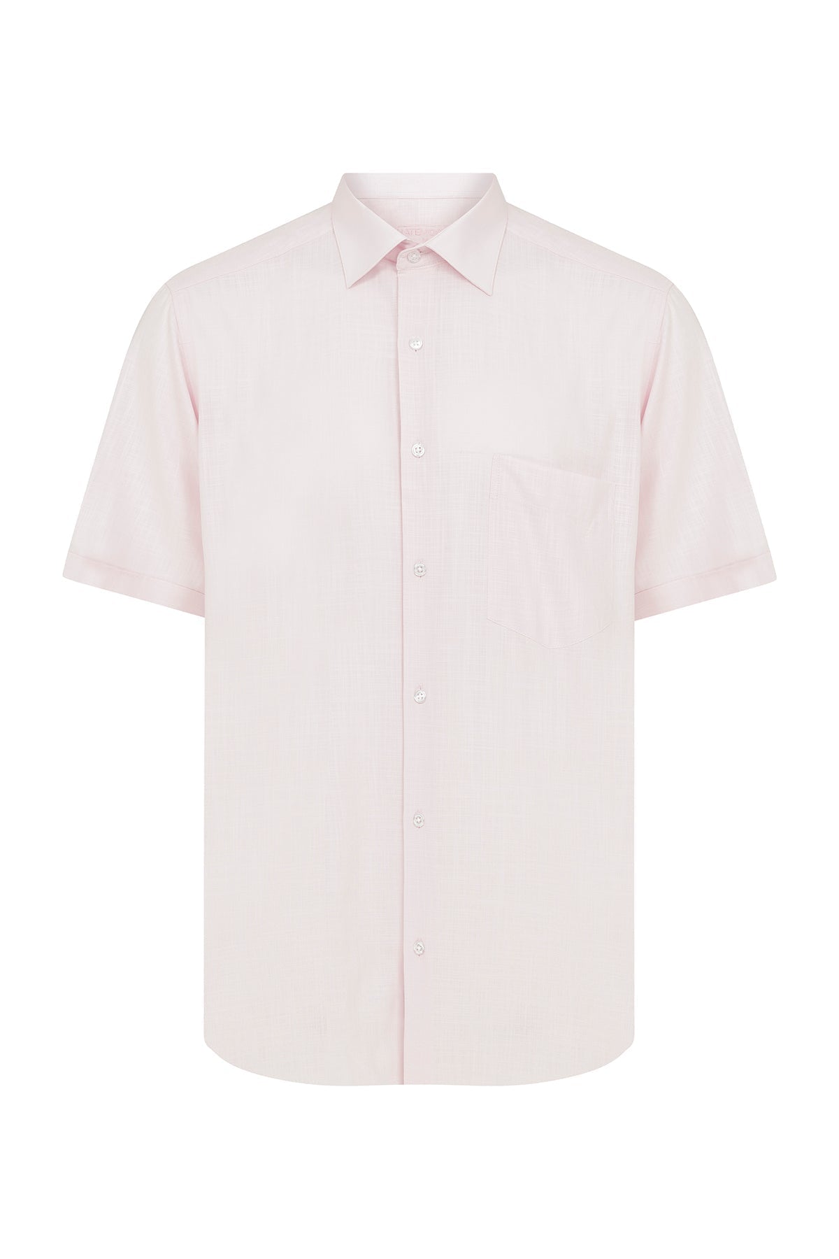 Classic Fit Short Sleeve Cotton Pink Dress Shirt - MIB