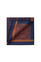 Classic Floral Orange Pocket Square - MIB