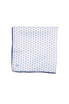 Classic Navy Diagonal Dot Pocket Square - MIB