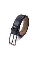 Classic Navy Leather Belt - MIB