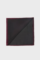 Classic Navy Pocket Square Burgundy - MIB