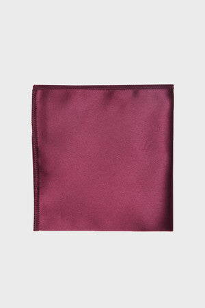 Classic Navy Pocket Square Burgundy - MIB