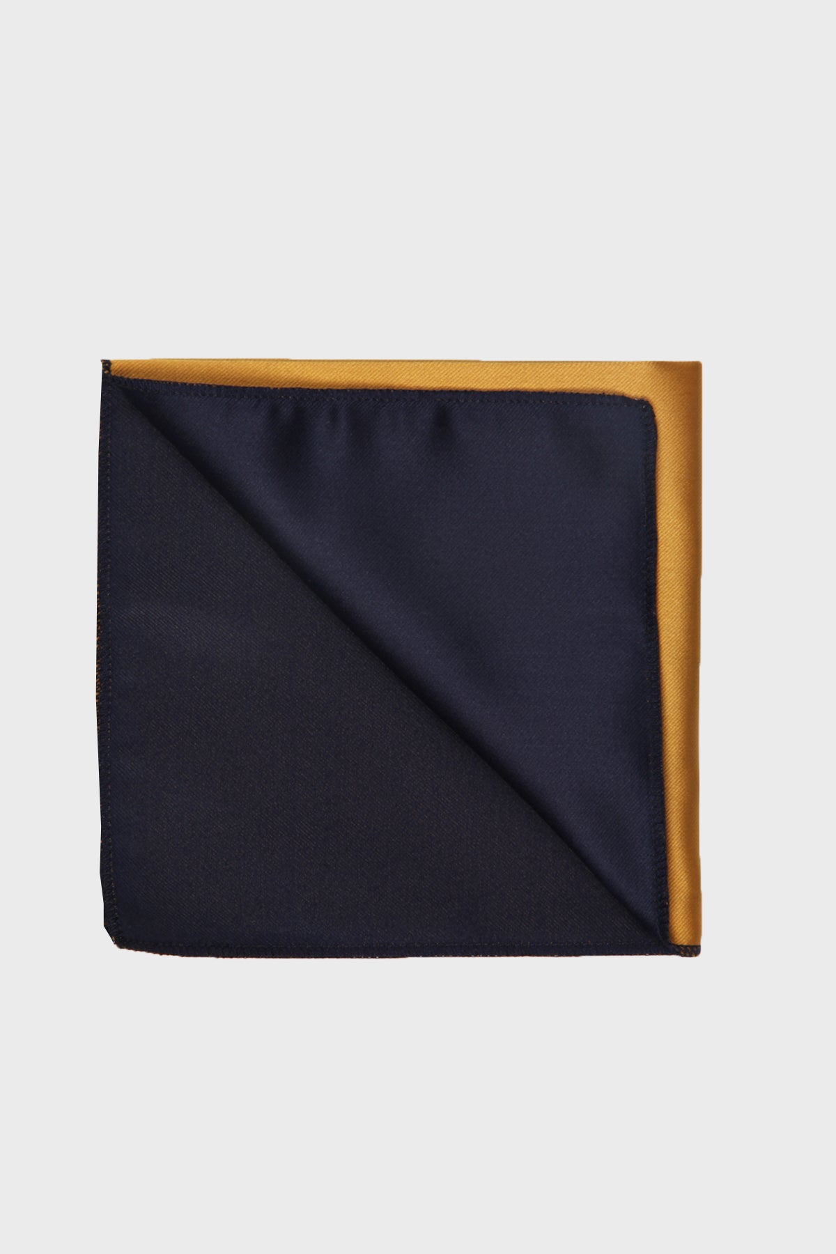 Classic Navy Pocket Square Gold - MIB