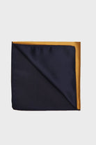 Classic Navy Pocket Square Gold - MIB