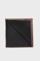 Classic Navy Pocket Square Light Brown - MIB