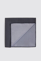 Classic Patterned Black Pocket Square - MIB