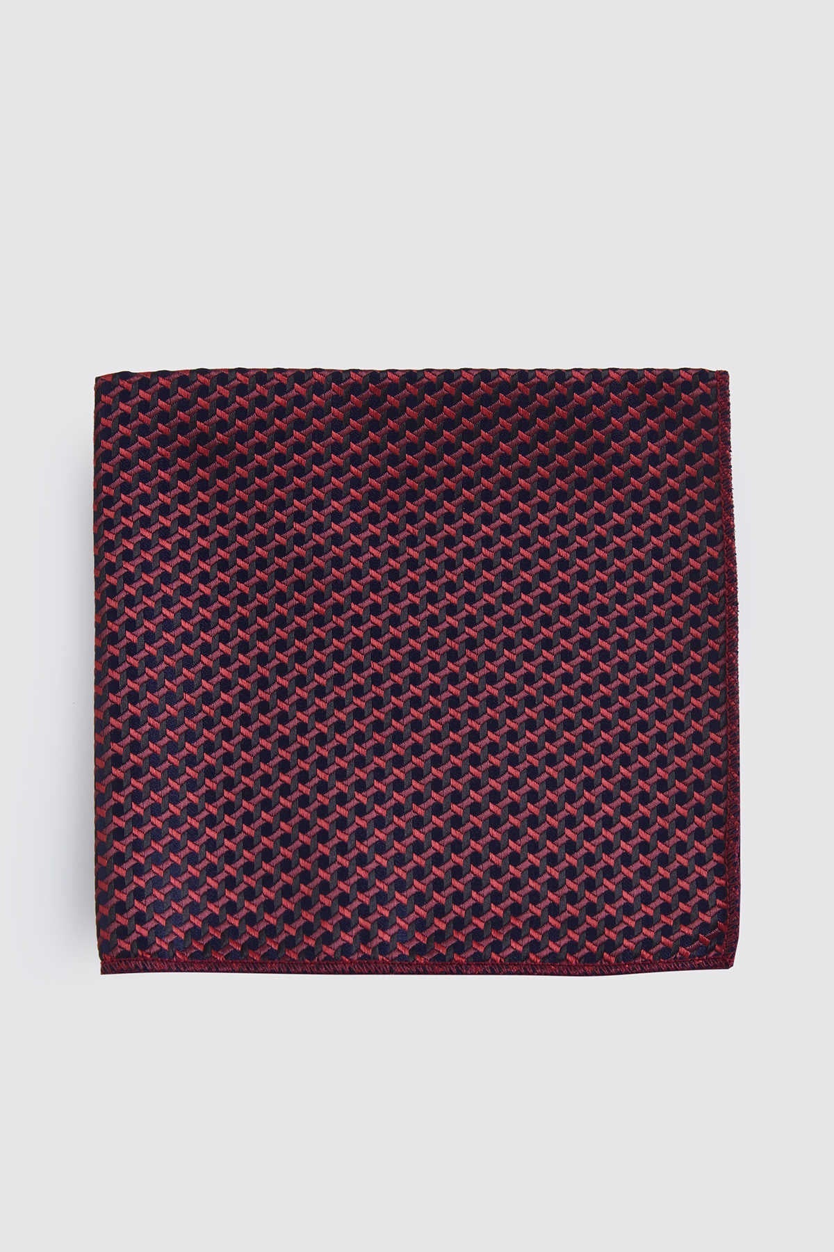 Classic Patterned Burgundy Pocket Square - MIB