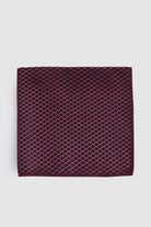 Classic Patterned Burgundy Pocket Square - MIB