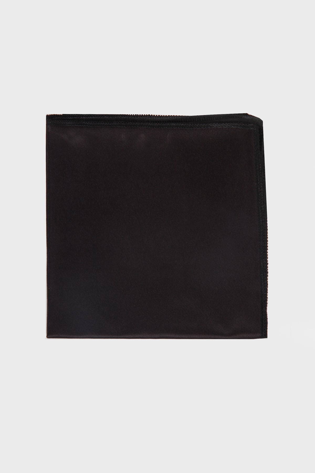 Classic Plain Black Pocket Square - MIB