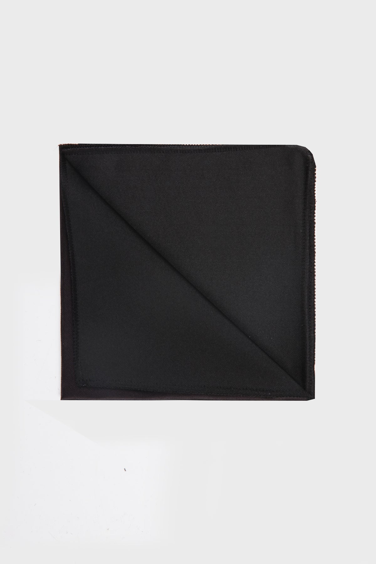 Classic Plain Black Pocket Square - MIB