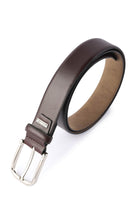 Classic Plain Brown Leather Belt - MIB