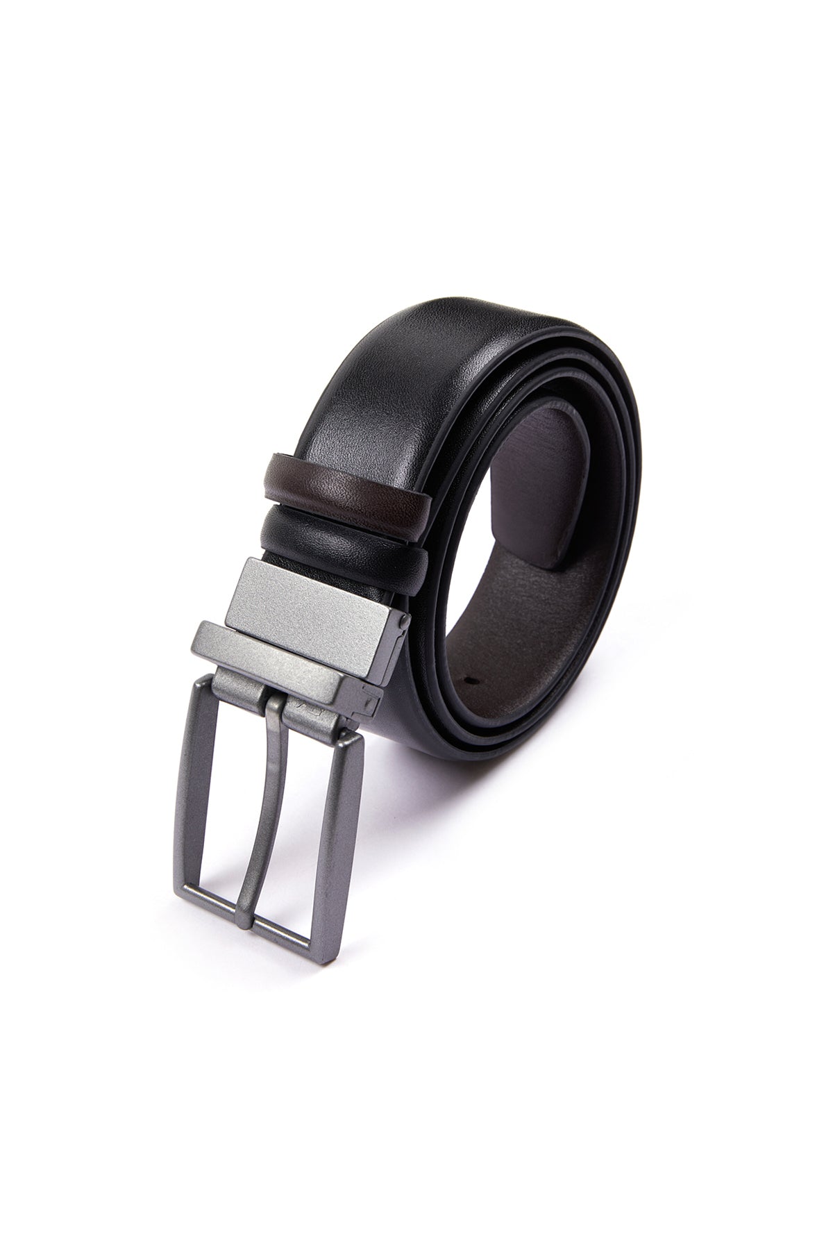 Classic Plain Leather Black Aniline - Navy Aniline Belt