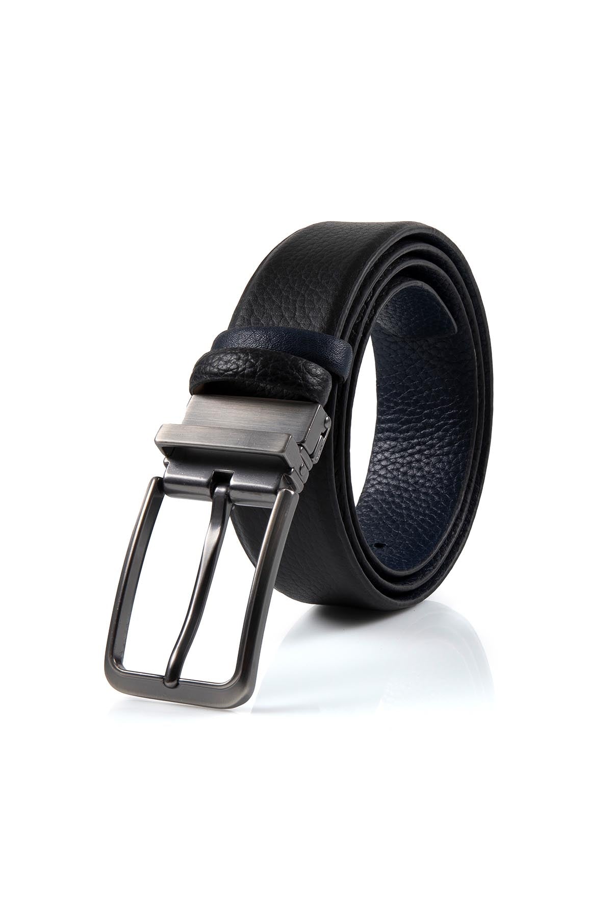 Classic Plain Leather Brown Aniline - K. Tan Belt Black