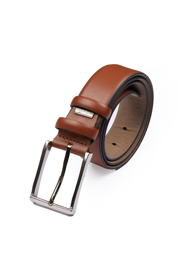 Classic Plain Leather Brown Belt K. Tan - MIB