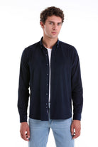 Comfort Fit 100% Cotton Navy Casual Shirt - MIB