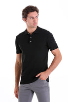 Comfort Fit Basic Black Polo T-Shirt - MIB