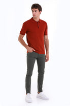 Comfort Fit Basic Burgundy Polo T-Shirt - MIB