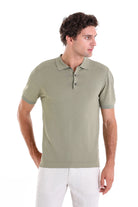 Comfort Fit Basic Green Vetiver Polo T-Shirt - MIB