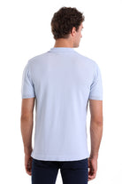 Comfort Fit Basic Light Blue Polo T-Shirt - MIB