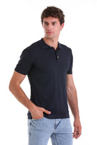 Comfort Fit Basic Navy Polo T-Shirt - MIB