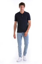 Comfort Fit Basic Navy Polo T-Shirt - MIB