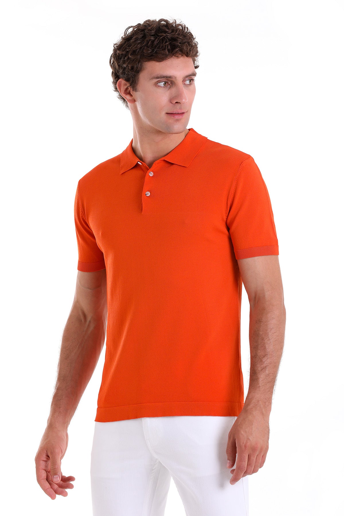 Comfort Fit Basic Orange Polo T-Shirt - MIB