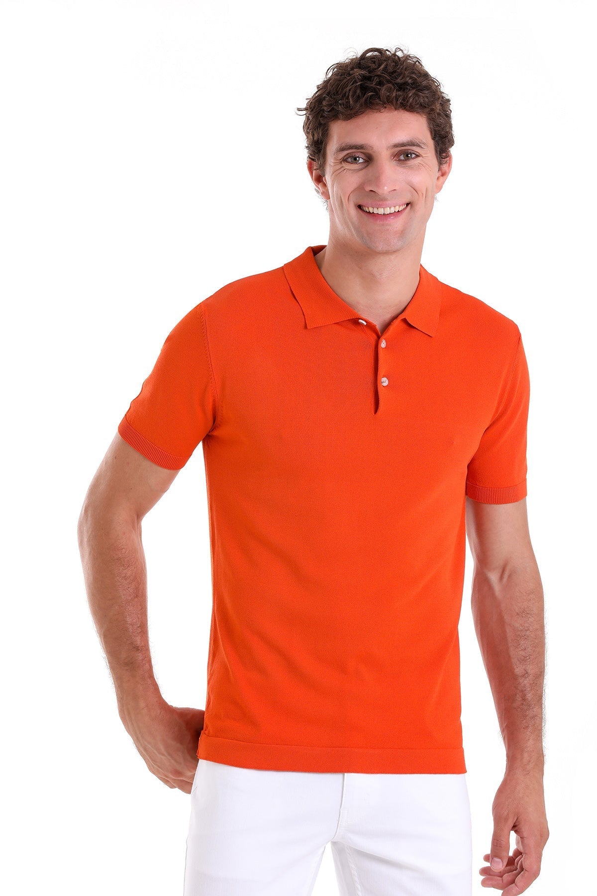 Comfort Fit Basic Orange Polo T-Shirt - MIB