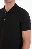 Comfort Fit Basic Plain 100% Cotton Black Polo T-Shirt - MIB