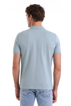 Comfort Fit Basic Plain 100% Cotton Blue Polo T-Shirt - MIB