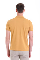 Comfort Fit Basic Plain 100% Cotton Mustard Polo T-Shirt