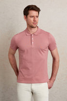 Comfort Fit Basic Plain 100% Cotton Pink Polo T-Shirt - MIB