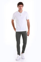 Comfort Fit Basic White Polo T-Shirt - MIB