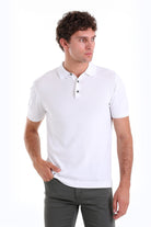 Comfort Fit Basic White Polo T-Shirt - MIB