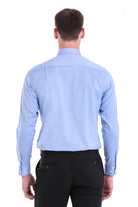 Comfort Fit Button-Down Collar Cotton Blue Casual Shirt